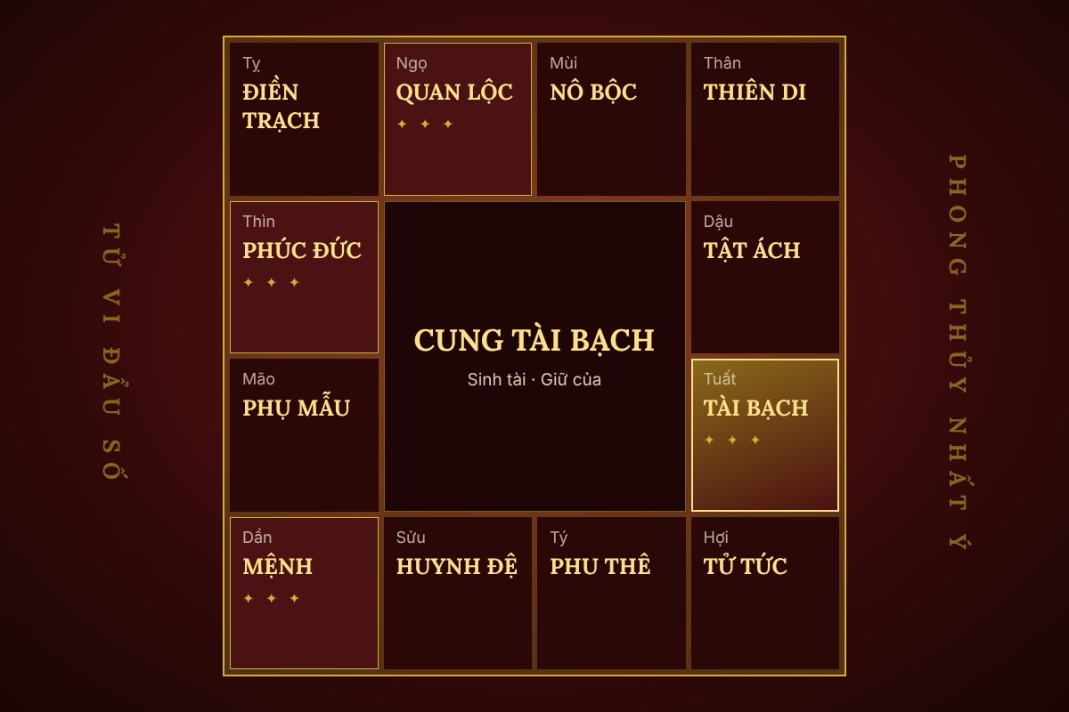 Luận cung Tài Bạch: xem cách sinh tài và giữ của trên lá số
